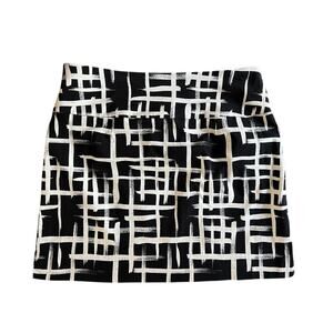 Women's S.C.& CO. Tummy Control Skort Skirt Black And White Geometric Design XXL
